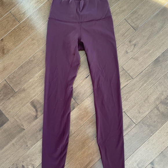 Lululemon Wunder Under high waisted legging burgundy - Picture 2 of 4